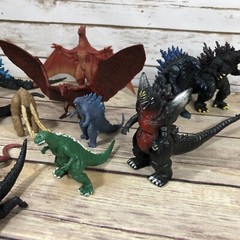 Godzilla Action Figures LOT OF 15 TV Movie Monsters Rodan, Many Godzillas