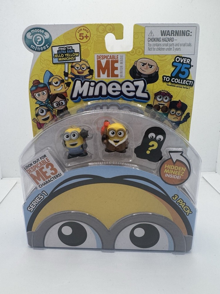 Despicable Me Mineez 3 pk New in Package Minions Illumination (STYLES VARY)