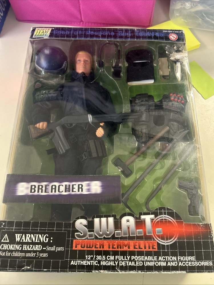 S.W.A.T. Power Team Elite Breacher 12″ Action Figure New Sealed