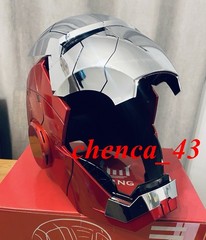 US!!! Autoking Iron Man Helmet MK5 1/1 Voice-controll Mask or Reactor Base Stand