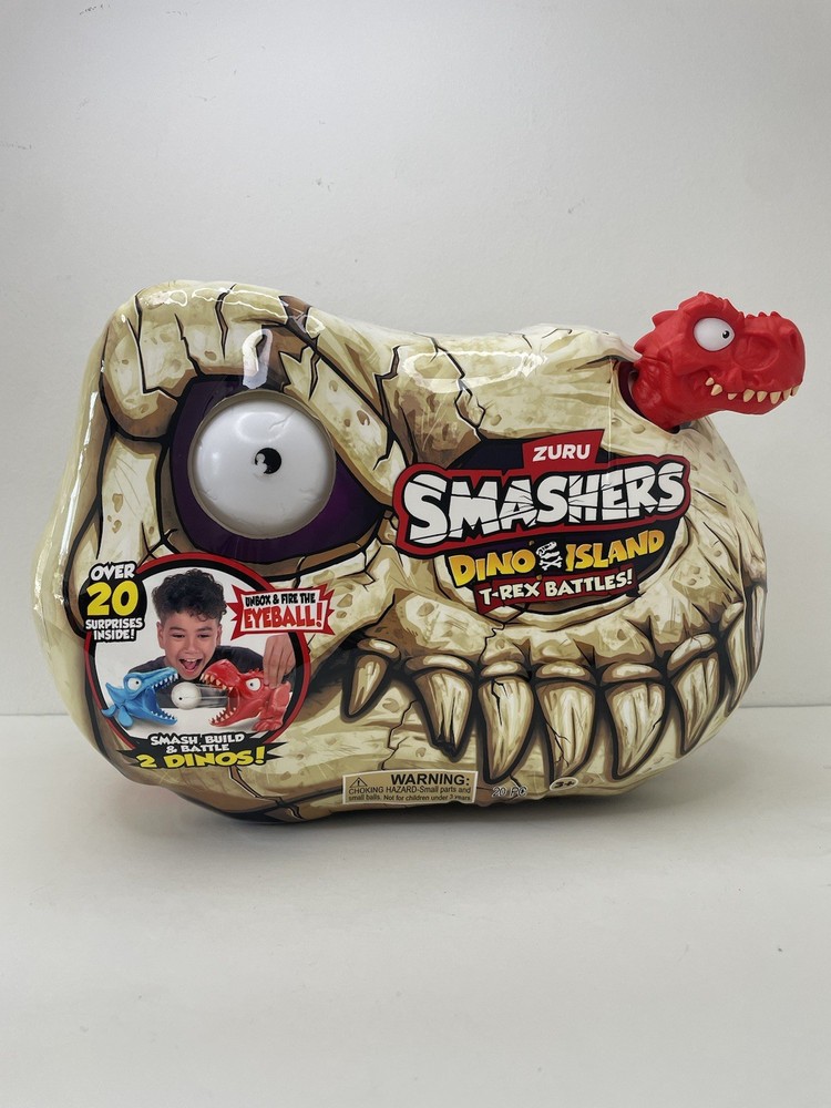 Zuru Smashers Dino Island T-Rex Battles New SEALED 20+ Surprises Red