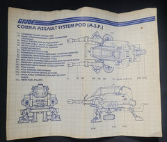 1984 Hasbro GI Joe ARAH Cobra ASP – Incomplete but with Box & Blueprints!