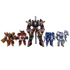 Miniforce Dinoid Rex Kaiser D6 Transforming Robot Toy Set – 5 Robots Combine