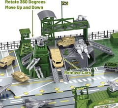 Military Base Set, Army Men Playset with Military Vehicle,Weapon Gear Ac…