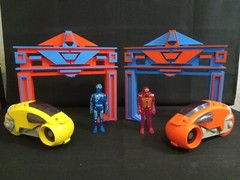 Retro Recognizer (V1-Red) for Vintage Tron action figures and lightcycles toys