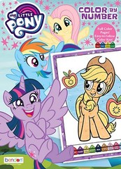 NEW My Little Pony 48-Page Color by Number Coloring Book with Color Guide