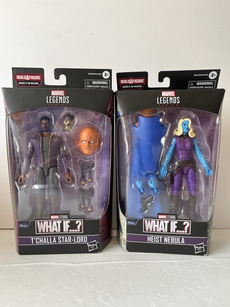 Lot Of 2 Marvel Legends What If ? T’Challa, Nebula 6″ Action Figure Watcher BAF