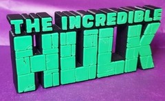 HULK – 3D Printed comic book logo – This is a great piece of shelf art. 150mm