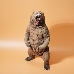 JXK 1/6 Fierce Brown Bear Figure Animal Model Scene GK Decoration Gift Toys New