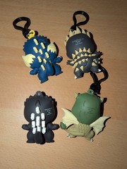 Lot of 4 Godzilla Bag Clips Keychain Monogram International Toho 2020 2021