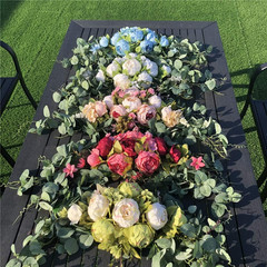 Wedding Arch Flowers 30 Inch Rustic Artificial Floral Swag for Door Lintel