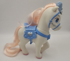 Disney Princess Palace Pets Cinderellas Blue and White Pony “Bibbidy” Pink Mane