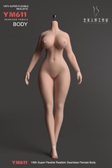 YM611 1/6 Female Big Bust Suntan/Pale Plump Seamless Doll Body 12″ Action Figure