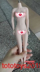 1:6 Pale Skin Large Bust Breast Flexible Female Seamless Body Figure Body Toy