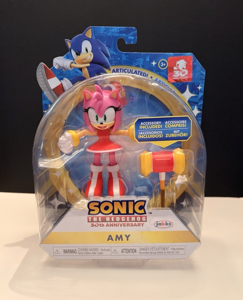 Jakks Pacific Sega Sonic the Hedgehog Amy Rose 4″ Action Figure with Hammer