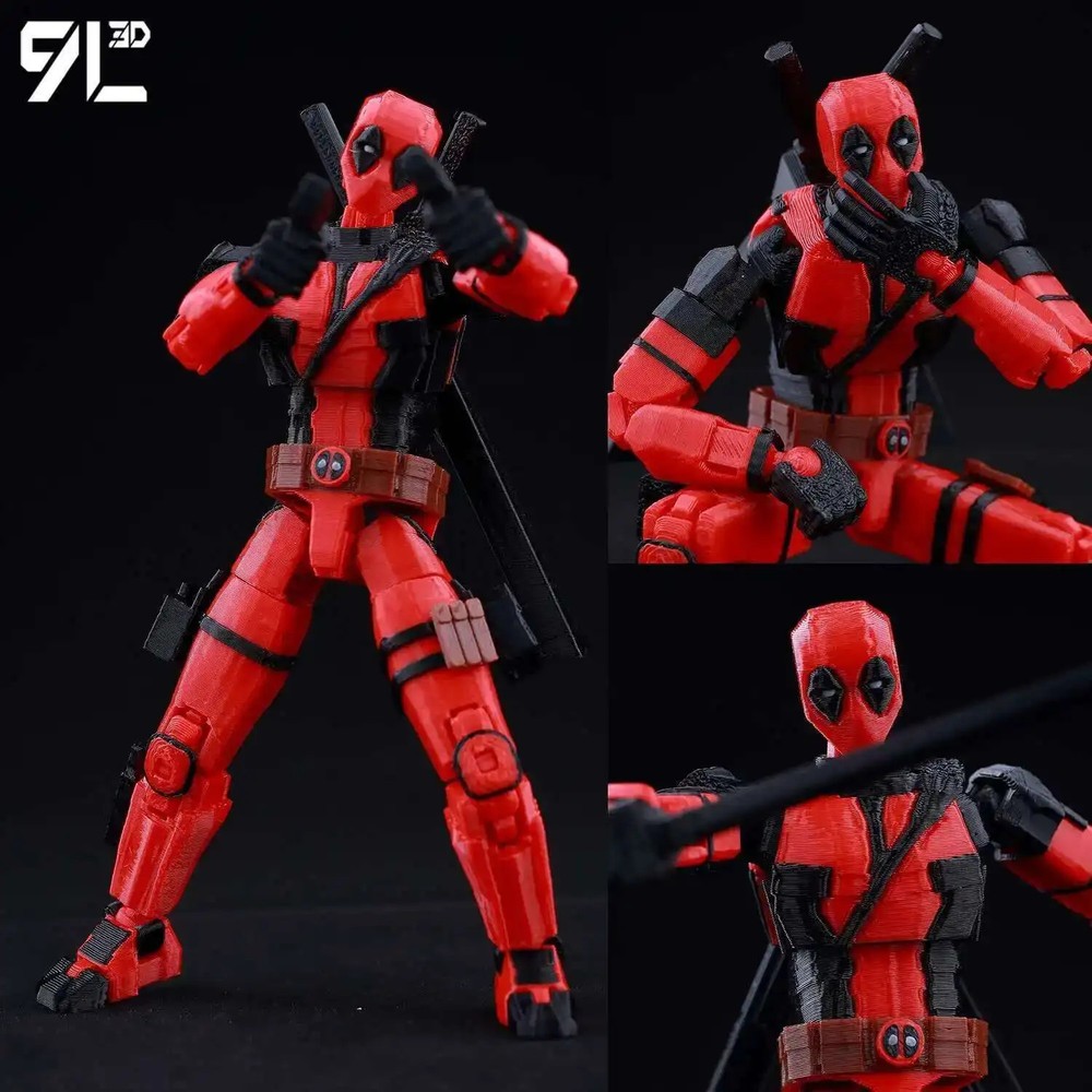Deadpool Wolverine Dummy13 3D Printed Action Figure Toy