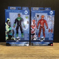DC Multiverse John Stewart & Wally West Figures Click & Connect Ninja Batman