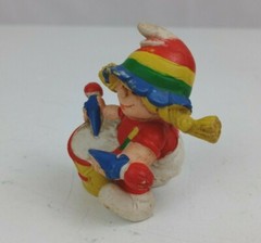 Vintage 1980 Wallace Berrie Rainbow Brite Drummer Girl Made In Portugal 2.25″