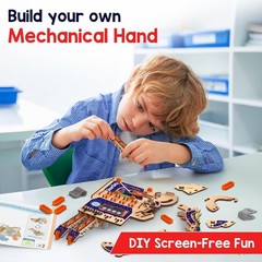 DIY Mechanical Hand STEM Robotics Toy Kit for Kids 8+ Science Engineering Gift
