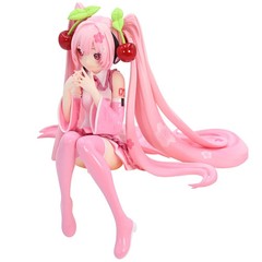 Hot Hatsune Miku Anime figure Pink dress model action figures toys Cherry pink