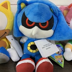 Sonic The Hedgehog 35th Anniversary 10” Plush Set Metal Sonic, Amy, and Ray
