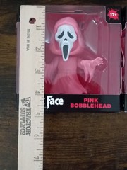 4.5″ PINK + BLOODY GHOST FACE SCREAM Bobblehead CultureFly Horror Icon Halloween