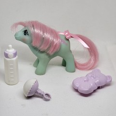 VINTAGE 1985 G1 My Little Pony – BABY CUDDLES from Baby Buggy Playset *READ*