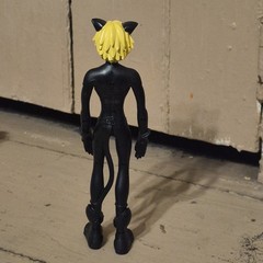 Miraculous Ladybug Bend-Ems Cat Noir Hawk Moth Figure & Plagg Kwami Surprise Lot
