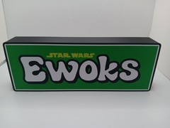 Retro Ewoks star wars logo lightbox sign for Star Wars display