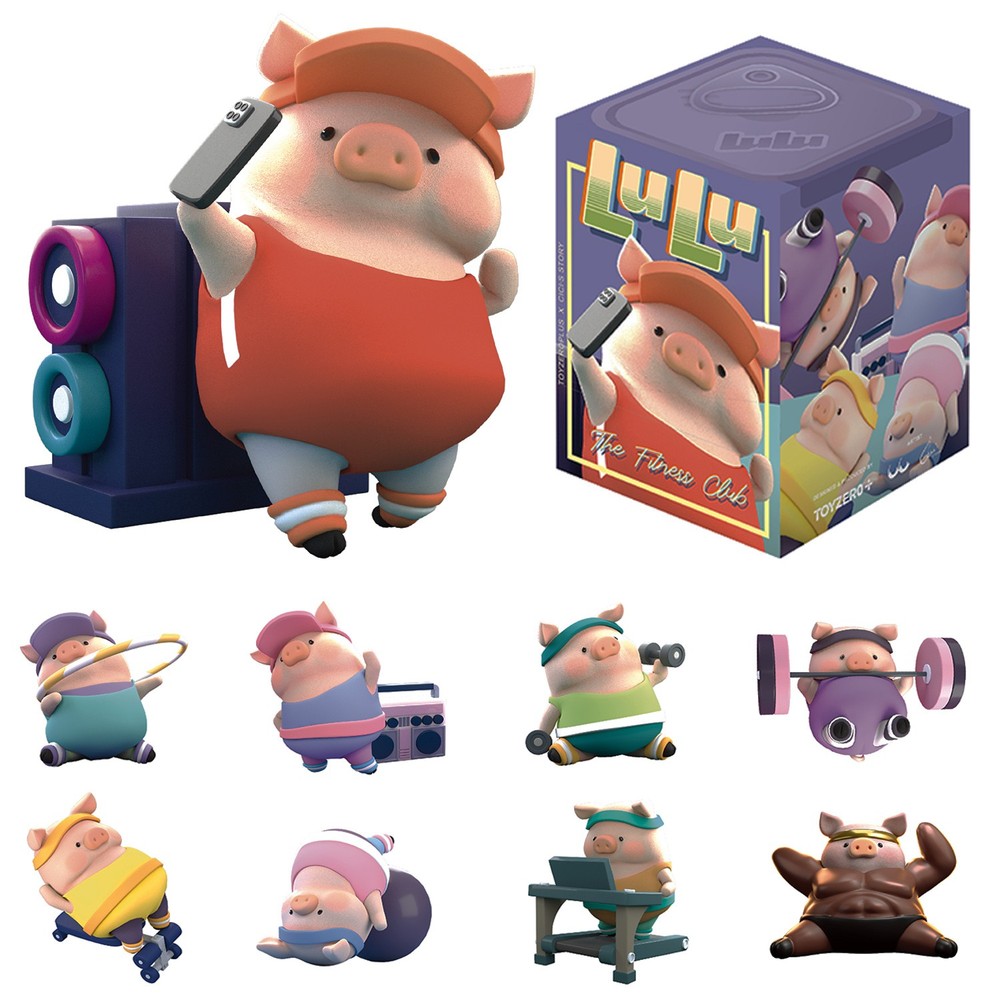 TOP Lulu The Piggy Blind Box Figures – Fitness Club Series Home Desk Decorations
