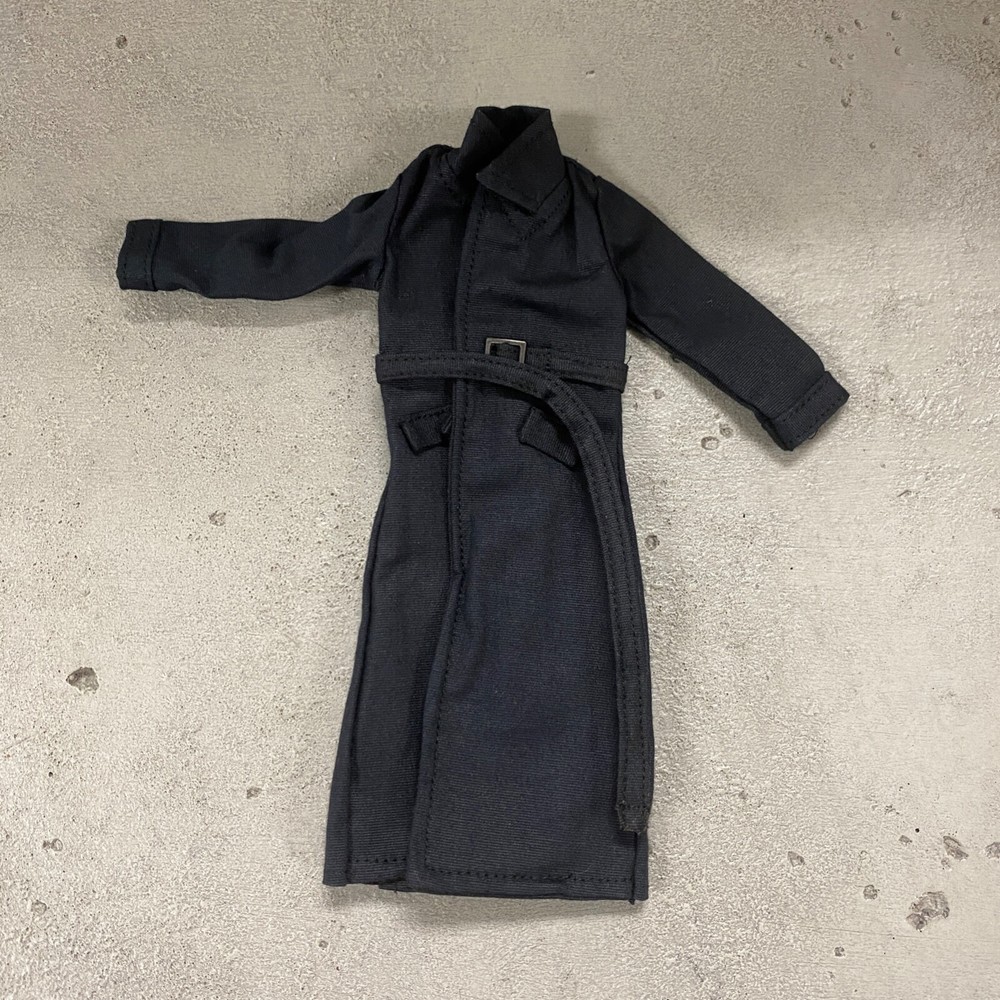 PB-MF-LTC2-BLK: Custom Black Fabric Long Coat for 7″ McFarlane WWE Action Figure