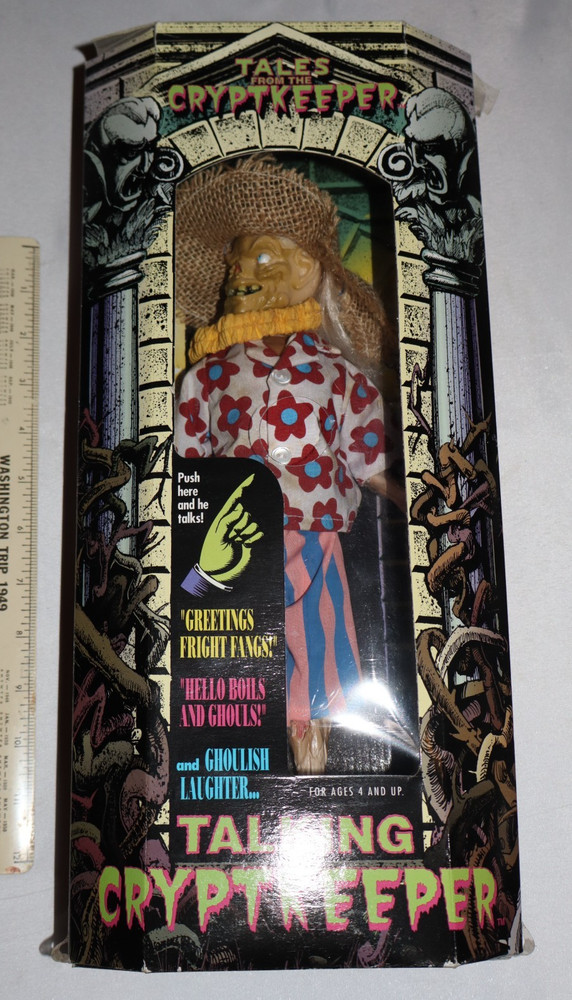 New in Box 1994 Cryptkeeper Talking Figure 12″ Hawaiian Outfit Ace Novelty MIP