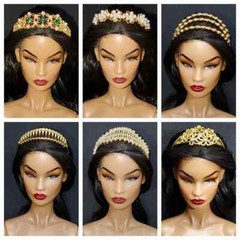 1/6 Metal Tiara Crown Crystal Phicen Queen Princess Fashion BJD Doll Jewelry