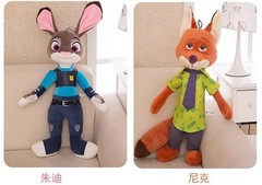 Cartoon Anime Movie Zootopia Plush Toy Fox Nick Wilde Rabbit Judy Hopps Gifts