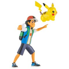 Ash + Pikachu 4.5” Battle Feature Figure PKW2473 Pokémon (Jazwares / Pokemon)