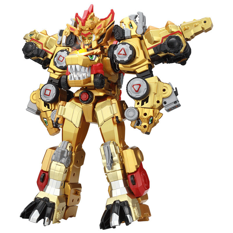 Dino Core Golden Ultimate D-Buster Tyranno Figure 7 in 1 Dinosaur Robot Combiner
