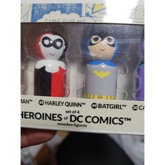 Bif Bang Pow! DC Comics Heroines Wooden Figures, Kids/Adults Collectible Set