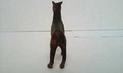 Vintage Doberman Pinscher 4 3/4″ Tall Rubber Dog Figure Hong Kong 1970’s