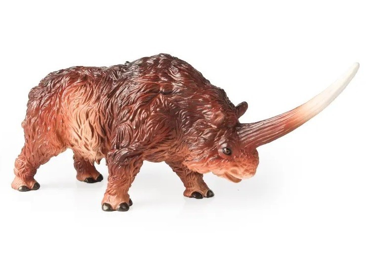 Woolly Rhinoceros Toy Action Figure Small Animal Figurine Doll Gift for Kids
