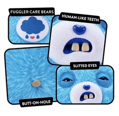 New Zuru Fuggler Care Bears Grumpy Bear 9″ Plush Doll Collectible Funny Ugly