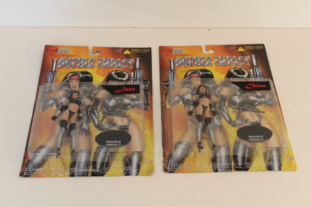 DOUBLE IMPACT JAZZ/CHINA FIGURES Vintage Ricky Carraleros 1998 Skybolt Toyz OPEN