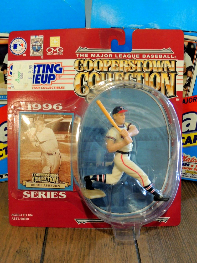 RICHIE ASBURN 1996 KENNER COOPERSTOWN COLLECTION W/ CARD PHILLIES HOF LEGEND