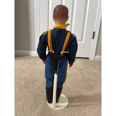 Vintage 12″ U.S. Cavalry Soldier Doll Blue Uniform w/ Revolver & Holster Figure