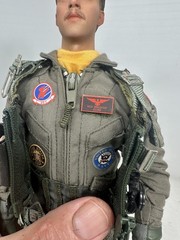 1/6 US NAVY F-14 “TOP GUN” GOOSE ANTHONY EDWARDS TOMCAT FIGHTER PILOT +STAND