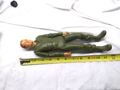 1965 Louis Marx Toys Soldier Moving Arms Legs Hats Boots Accessories Vintage