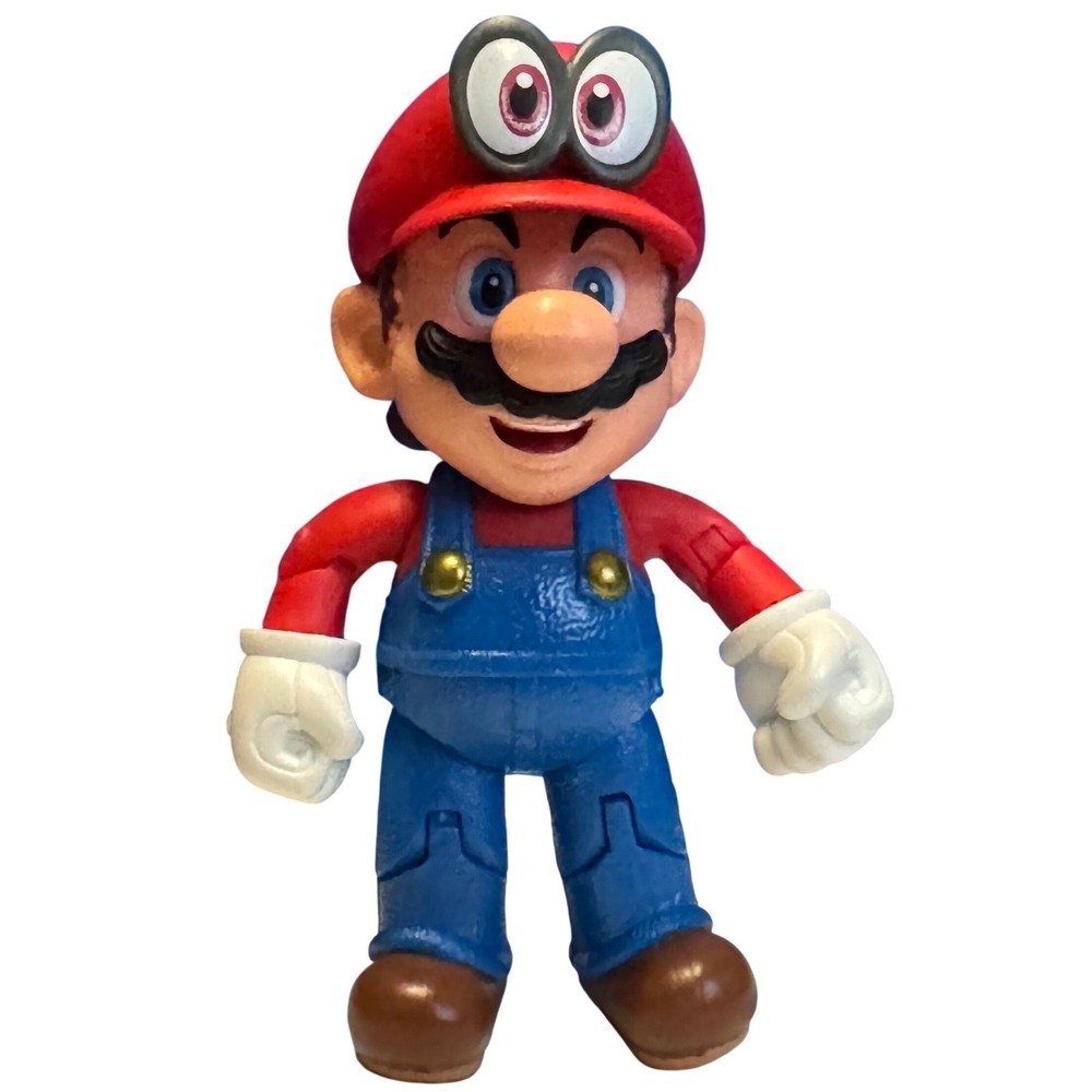 Jakks Super Mario Odyssey Cappy Action Figure Unisex 4″ Plastic Red Blue