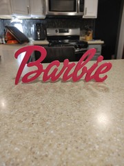 Huge! Barbie Style Logo sign decor ~12in