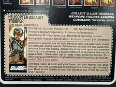 1983 GI Joe Airborne NM Recarded Unpunched Reproduction Card W/ Case ARAH
