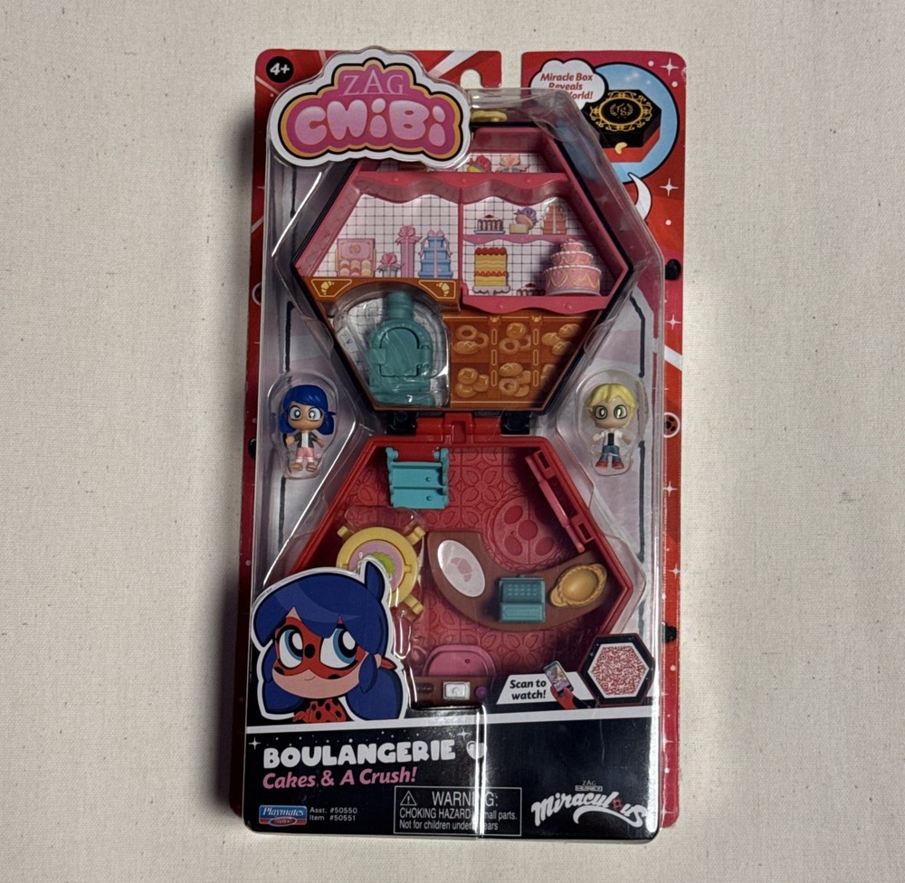 Playmates Toys ZAG Chibi Boulangerie Playset Miraculous Ladybug Brand New