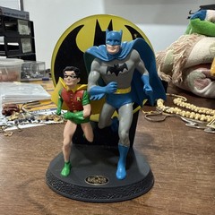 Batman and Robin Statue 1996 Hallmark DC COMICS Golden Age